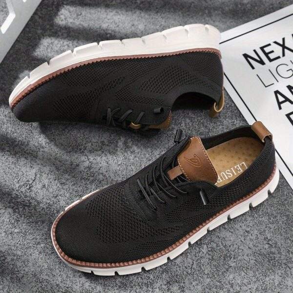 Men’s Casual Fashion Shoes 581 – Large Size Lightweight Black Business Shoes - Image 3
