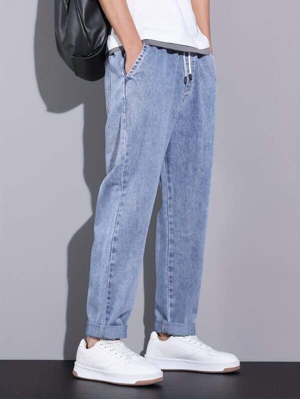 Men's Trendy Casual Denim Jeans – Straight Leg, Loose Fit, Outdoor Fall Wear - Image 7