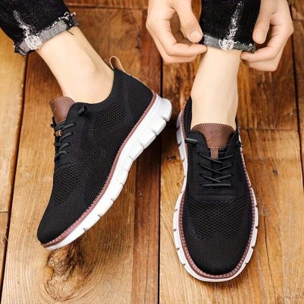 Men’s Casual Fashion Shoes 581 – Large Size Lightweight Black Business Shoes - Image 2