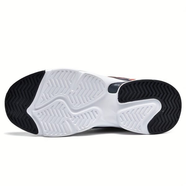 Men'S All-Season Mid-Top Athletic Sneakers - Durable, Shock-Absorbing Running Shoes with Cushioned Support, White & Gray Design, EVA Sole, Fabric Lining, and Comfortable EVA Insole for Casual Wea - Image 12