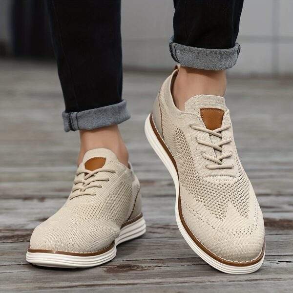 Men's Lightweight Sneakers - Athletic Shoes - Breathable Lace-ups - Image 12