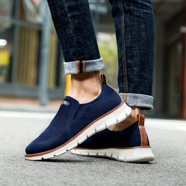 Plus Size Men’s Trendy Knitted Breathable Walking Shoes – Non-Slip Casual - Image 9