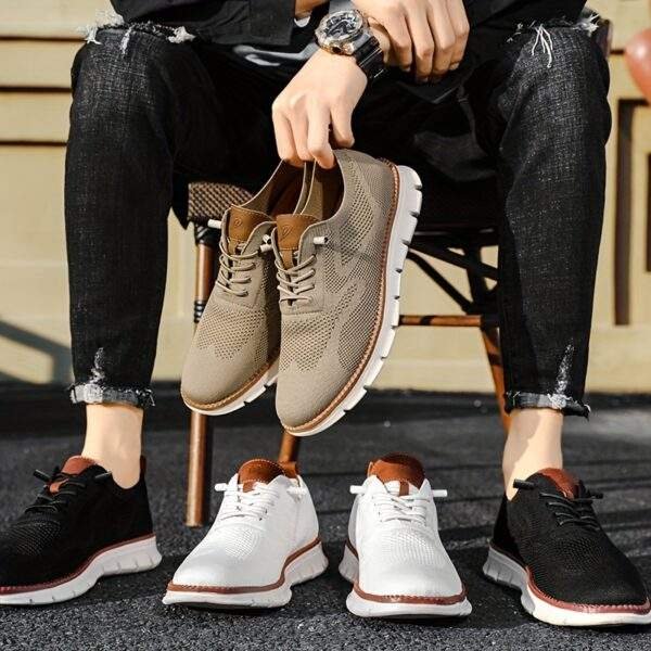 Plus Size Men’s Trendy Knitted Breathable Walking Shoes – Non-Slip Casual - Image 13