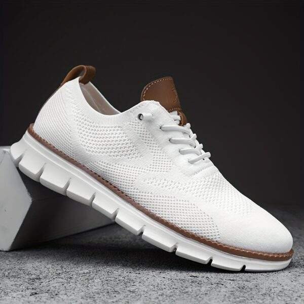 Plus Size Men’s Trendy Knitted Breathable Walking Shoes – Non-Slip Casual - Image 2