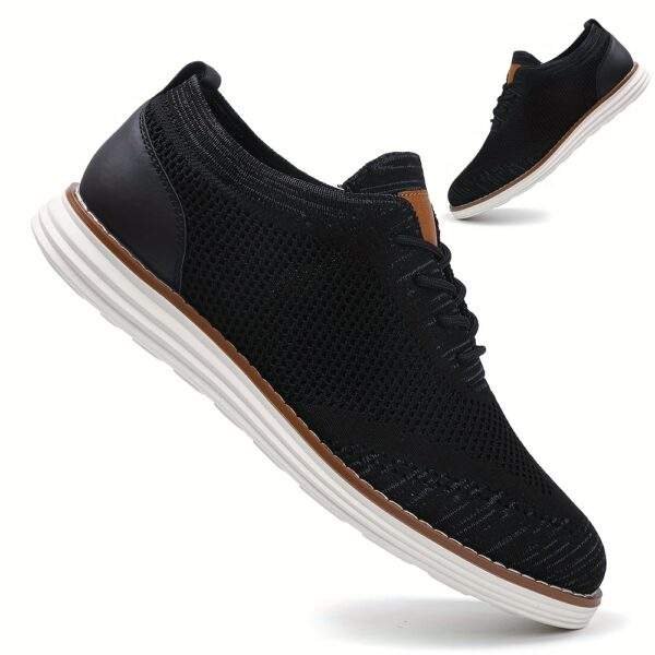 Men's Lightweight Sneakers - Athletic Shoes - Breathable Lace-ups - Image 3