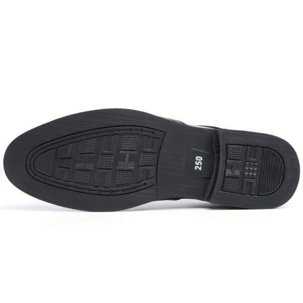 JIT2025 Men’s Black Brogue Oxford – Versatile Lace-Up Dress Shoes - Image 3