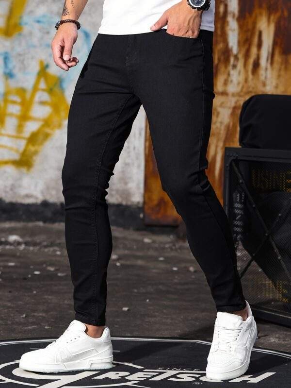 Men’s Casual Skinny Jeans – Chic Street Style, Medium Stretch Denim Pants - Image 7