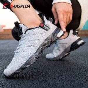 BAASPLOA Men’s Lightweight Breathable Mesh Running Shoes – Non-Slip Athletic Sneakers