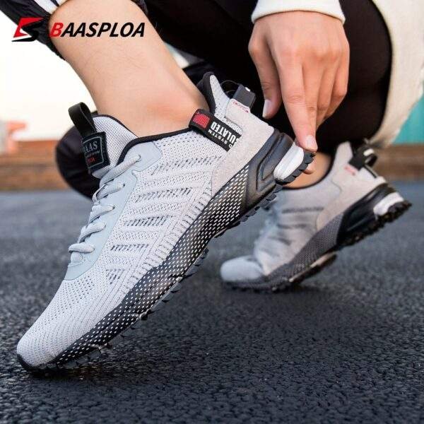 BAASPLOA Men’s Lightweight Breathable Mesh Running Shoes – Non-Slip Athletic Sneakers