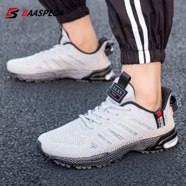 BAASPLOA Men’s Lightweight Breathable Mesh Running Shoes – Non-Slip Athletic Sneakers - Image 2