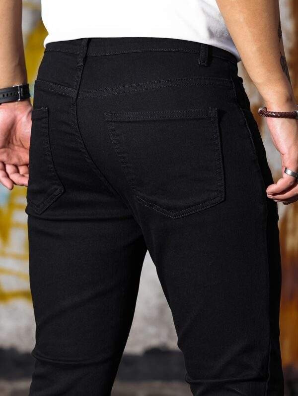 Men’s Casual Skinny Jeans – Chic Street Style, Medium Stretch Denim Pants - Image 5