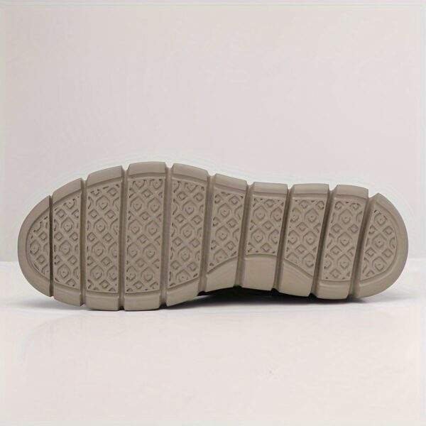Men's Breathable Woven Knit Sneakers - Lightweight Stability Non-Slip Rubber Sole, EVA Cushioned Insole, Low-Top Lace-Up Design for Gym, Training & Casual Wear - All-Season Comfort, Shoe Insoles, Gym Footwear, Stylish Laceups, Flexible Fabric Upper, Outdoor Activities, Trendy Footwear, Durable Construction, Comfortable Footwear, Fitness Enthusiasts - Image 13