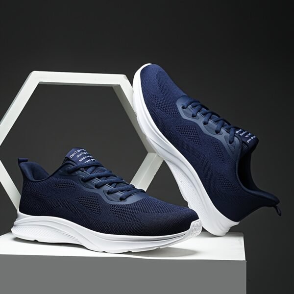 Men’s Navy Blue Breathable Running Shoes – EVA Sole, Lace-Up - Image 11