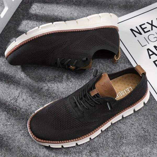Men’s Casual Fashion Shoes 581 – Large Size Lightweight Black Business Shoes - Image 4