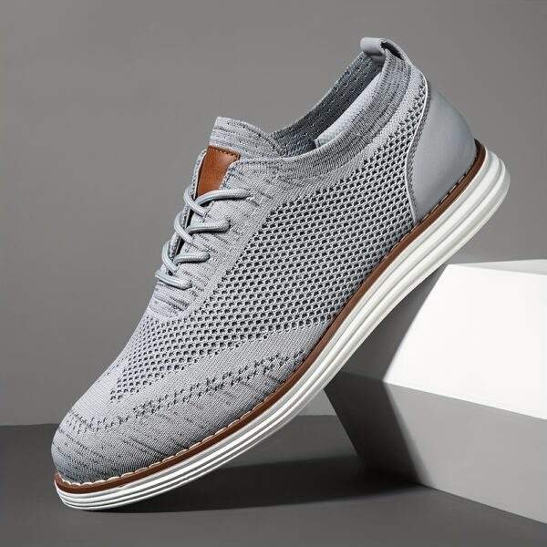 Men's Lightweight Sneakers - Athletic Shoes - Breathable Lace-ups - Image 2