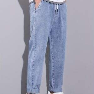 Men's Trendy Casual Denim Jeans – Straight Leg, Loose Fit, Outdoor Fall Wear
