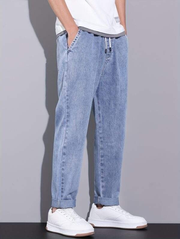 Men's Trendy Casual Denim Jeans – Straight Leg, Loose Fit, Outdoor Fall Wear