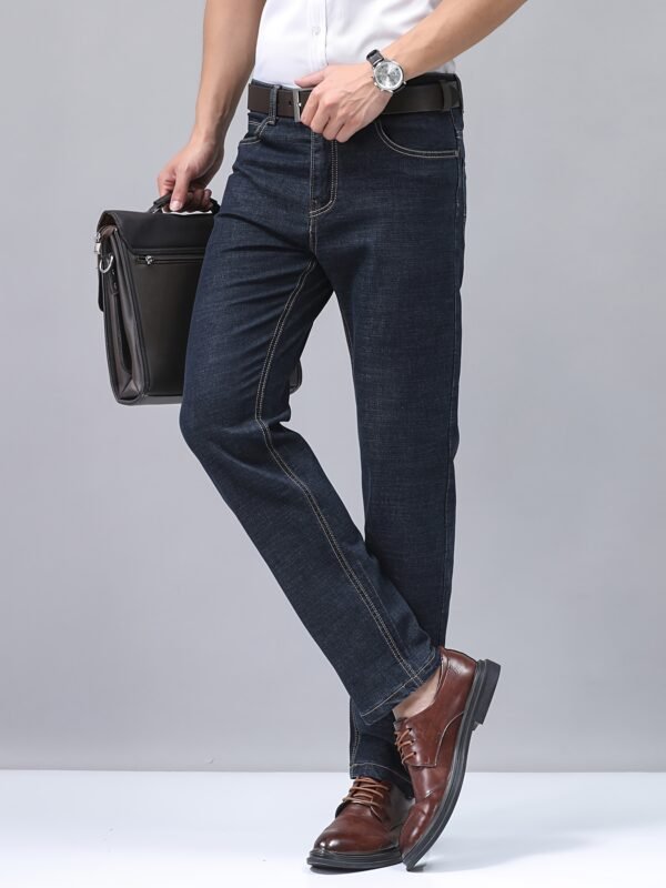 Plus-Size Men’s Comfortable High-Quality Denim Trousers – Stretch, Durable, Sweat-Resistant, Business-Ready - Image 5