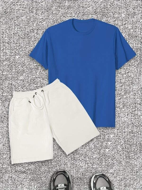 Men's Casual Suit Short Sleeve T-Shirt and Shorts Set - Image 6