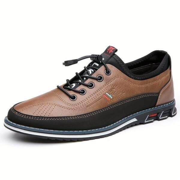 Yundong1981 Men's Slip-On Casual Sneakers - Low-Top Upper, Rubber Sole, Black with Red Accents for Outdoor Hiking & Daily Wear, Hiking Gear, Versatile Footwear, Stylish Footwear, Quality Footwear, Laceup Shoes, Active Lifestyle - Image 5