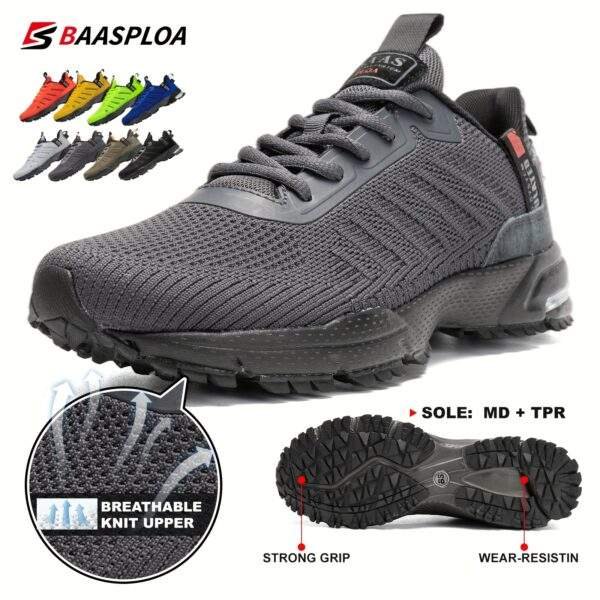 Baasploa Men’s Breathable Knitted Sports Shoes – Stylish, Lightweight for Running & Gym - Image 10