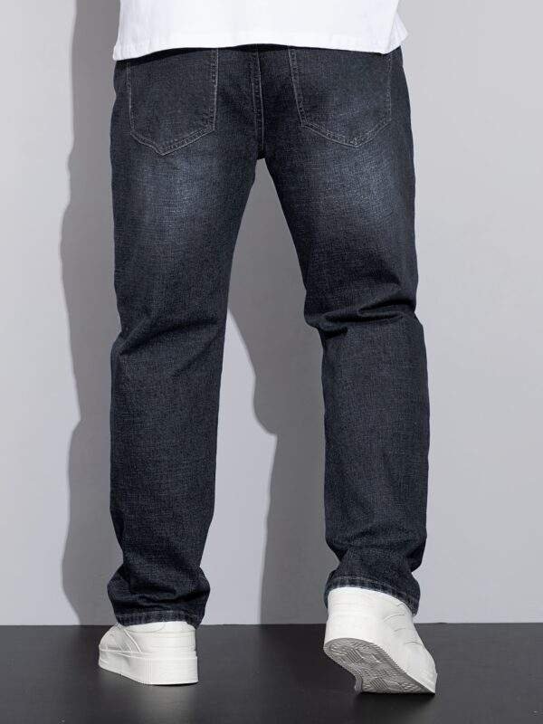 Men’s Plus Size Loose Fit Stretch Cotton Denim Pants – Lightweight Business Casual Jeans for All Seasons - Image 3