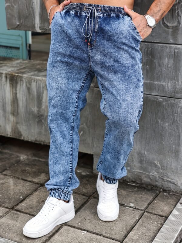 Plus Size Men's Casual Stretch Denim Jeans – Pockets, Machine Washable, All-Season Comfort, Cowboy Style, PLUS SIZE - Image 4