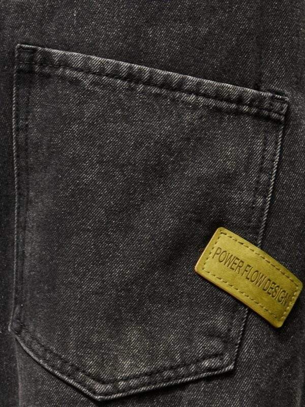 Men's High-Waist Loose Fit Black Denim Jeans - Image 5