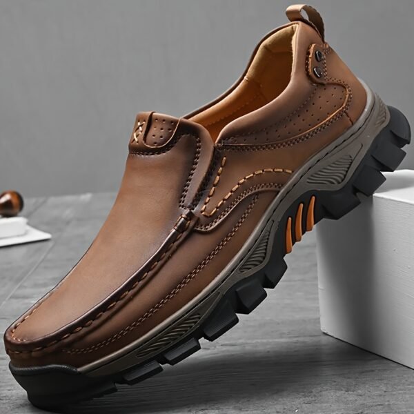 Men's Casual Slip-On Loafers - Breathable, Non-Slip Rubber Sole Dress Shoes in Black, Brown, Grey | Sizes 6.5-10, for Autumn, Spring - Image 3