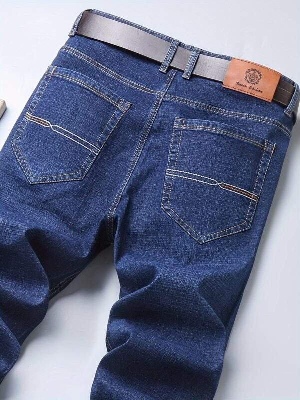 Plus Size Men's Premium Denim Jeans – Stretch Comfort Fit, Durable Cotton Blend with Embroidery, Machine Washable, Business Casual & Stylish, PLUS SIZE - Image 8