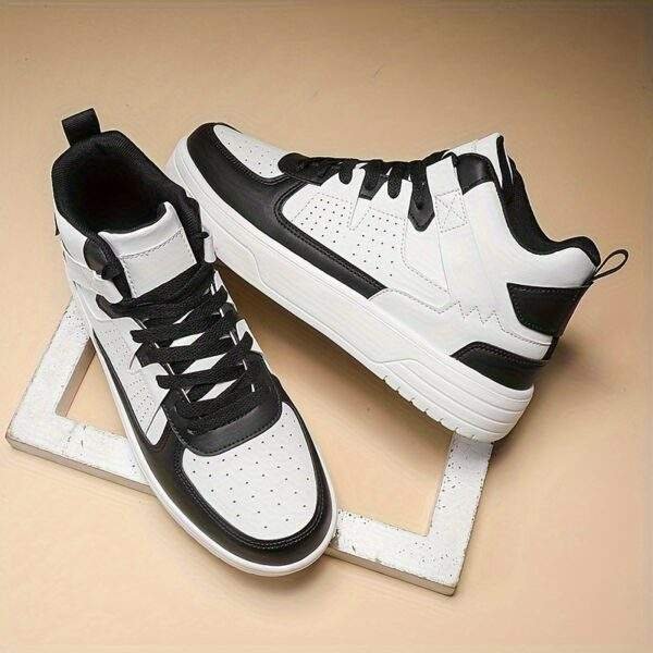 Men’s High-Top Fashion Sneakers – Casual Sports Lace-Up Running Shoes, PU Upper, EVA Cushioned Insole, MD Sole, All-Season Comfort - Image 11