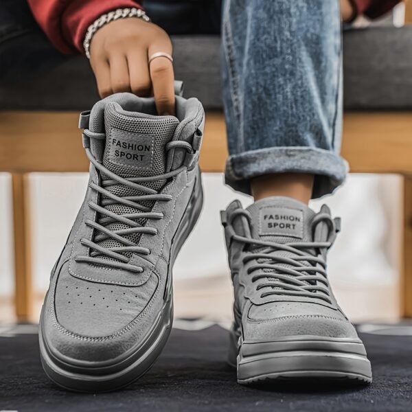 Men's Casual Cool High-Top Platform Sneakers - Image 3