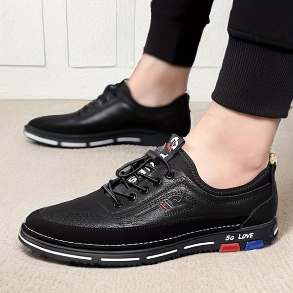 Men'S Casual Sneakers: Retro College Style, PU Upper, Rubber Sole, Low Top, Suitable for Men And Women, Spring/Summer, Fall/Winter, Suitable for Casual And Running Activities - Image 3