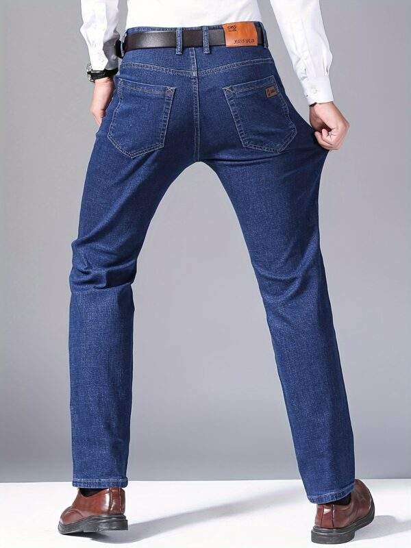 Plus Size Men's High-Quality Business Jeans – Oversized, Stretchy, Comfortable Trendy Long Trousers for All Seasons | PLUS SIZE - Image 4