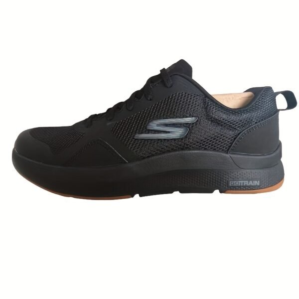 Skechers Men'S Running Shoes Black Mesh Breathable Sports Shoes Fashionable Lightweight Anti-Slip Casual Shoes Net 220161-BB - Image 3