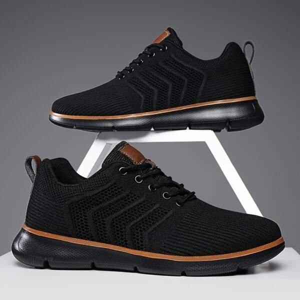 1pair CHTAPPILIAR Men's Breathable Mesh Casual Sneakers, Solid Color Low Top Lace-Up Shoes with EVA Sole and Fabric Insole for Daily Wear - Spring/Summer Collection