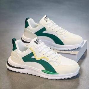 Men’s Color Block Chunky Sneakers – Comfy Non-Slip Outdoor Shoes