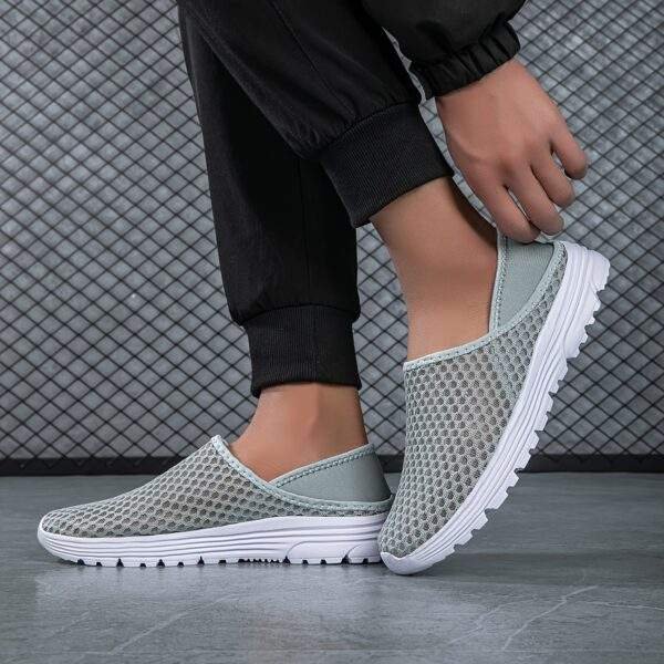 Men’s Lightweight Breathable Mesh Slip-On Sneakers – Quick-Dry Casual Shoes - Image 4