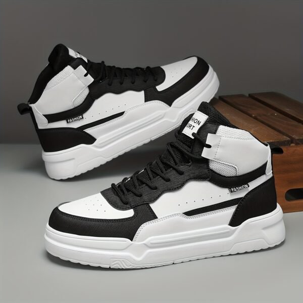 Men's Casual Cool High-Top Platform Sneakers - Image 7