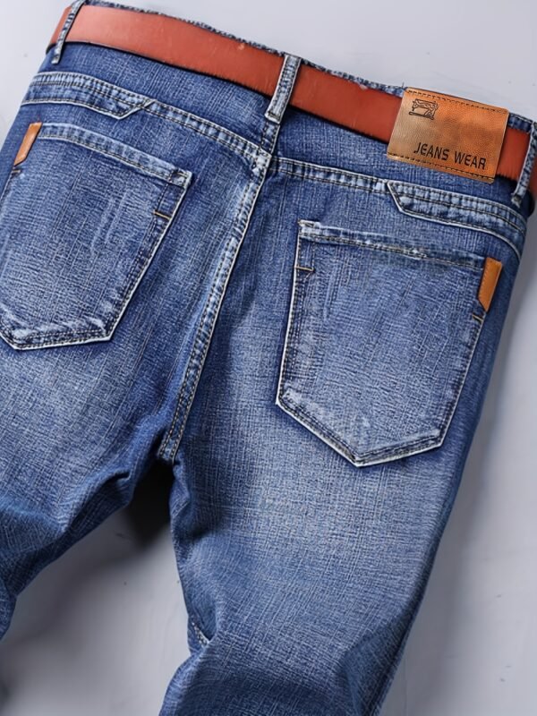 Men’s Plus-Size Stretch Jeans – Fully Washed, Durable, Warm, Work-Ready - Image 6