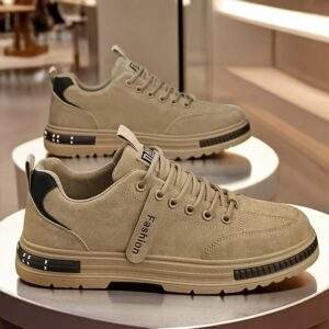 Men’s Plus Size Ankle Boots – Stylish Lace-Up Non-Slip Outdoor Shoes