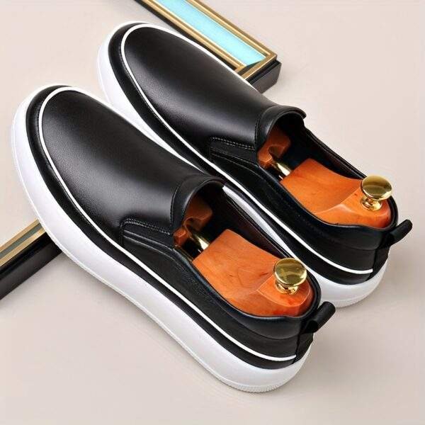 Men’s Plus Size Slip-On Loafers – Soft White Non-Slip Casual Shoes - Image 5