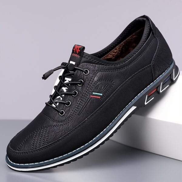 Yundong1981 Men's Slip-On Casual Sneakers - Low-Top Upper, Rubber Sole, Black with Red Accents for Outdoor Hiking & Daily Wear, Hiking Gear, Versatile Footwear, Stylish Footwear, Quality Footwear, Laceup Shoes, Active Lifestyle - Image 16