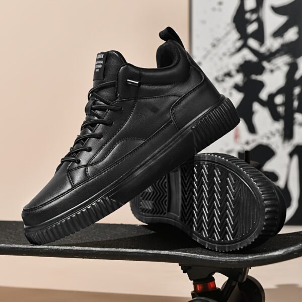 Men's Trendy Solid Skate Shoes, Comfy Non Slip Casual Street Style Sneakers For Men's Outdoor Activities - Image 7