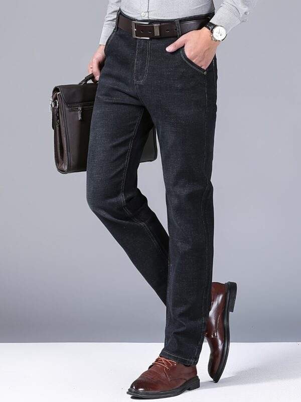 Plus Size Men's High-Quality Business Jeans – Oversized, Stretchy, Comfortable Trendy Long Trousers for All Seasons | PLUS SIZE