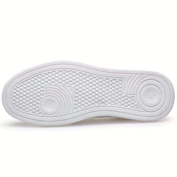 Men’s Plus Size Slip-On Loafers – Soft White Non-Slip Casual Shoes - Image 4