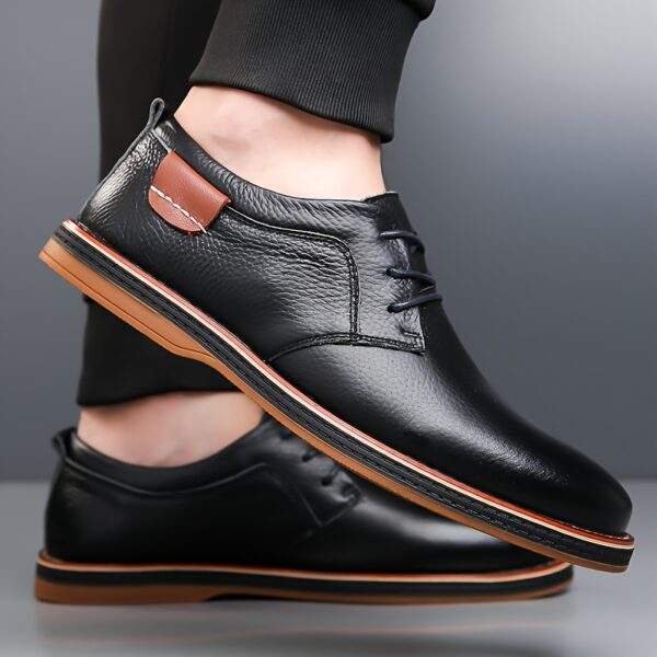 Men’s Faux Leather Dress Shoes – Sleek Lace-Up Business Casual Footwear - Image 10
