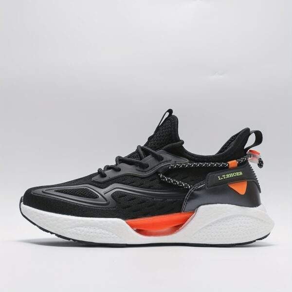 Plus Size Men’s Breathable Woven Knit Running Shoes – Non-Slip Soft Sole - Image 7