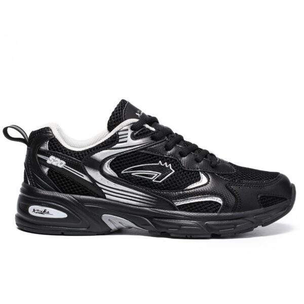 Men's Stylish Sports Shoes In Black With Silvery, Breathable Mesh, And Large Sizes 40-46, Perfect For Casual Wear. - Image 8