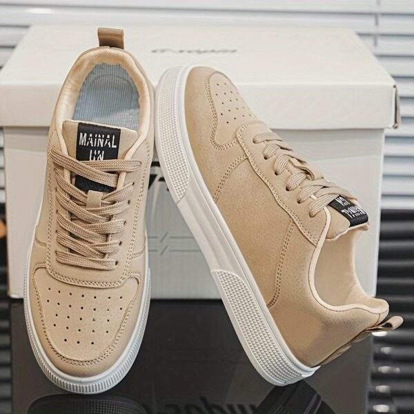 Men’s Black Casual Sneakers – Trendy Low-Top Lace-Up Shoes - Image 10